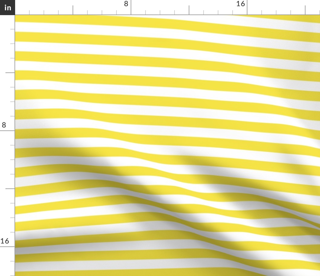 Illuminating Yellow and White Horizontal Cabana Tent Stripes