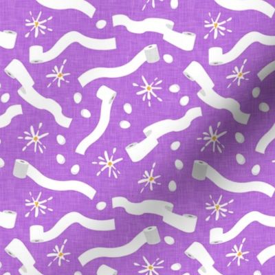 halloween mischief - tricks - toilet paper and eggs - purple - LAD21