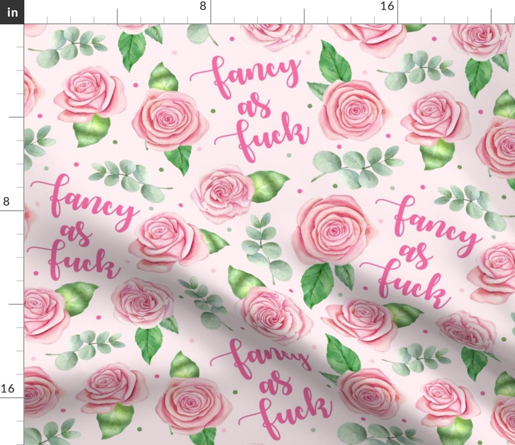 Large Scale Fancy as Fuck Pink Rose Floral