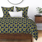 Medium Scale Welcome to the Shit Show Yellow Floral on Navy