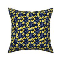 Small Scale Welcome to the Shit Show Yellow Floral on Navy