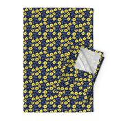 Small Scale Welcome to the Shit Show Yellow Floral on Navy