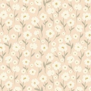 Blousy Blooms - SMALL_Cream on Blush_4 X 4