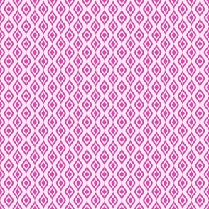 Smaller Scale Ikat Ogee Hot Pink on Pale Pin