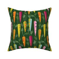 Colored Carrots on Green-Medium