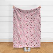 pink floral butterfly pink linen