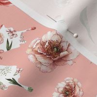 pink floral butterfly pale pink