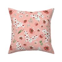 pink floral butterfly pale pink