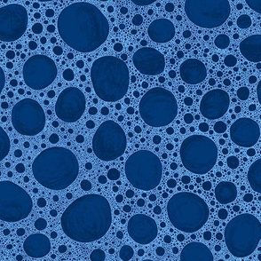 bone micrograph in blue