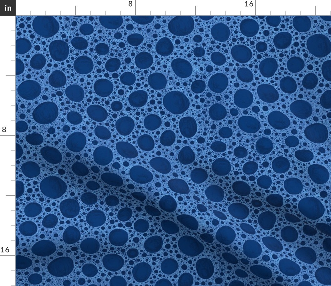 bone micrograph in blue