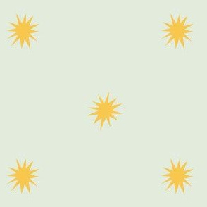 Vintage Suns//Harvest Gold Suns + Dove Grey Background