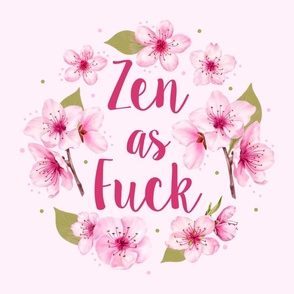 18x18 Panel Zen as Fuck Pink Cherry Blossoms for DIY Throw Pillow or Cushion Cover