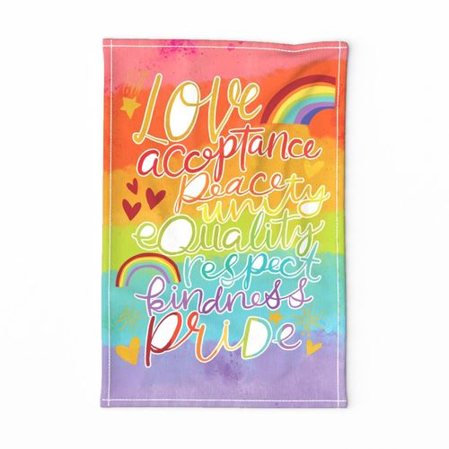 Tea Towel-Pride Love: Pride Words