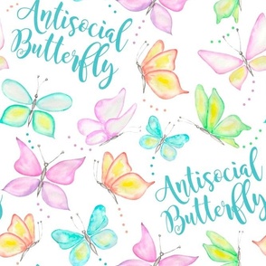 Social Butterfly Fabric, Wallpaper and Home Decor | Spoonflower