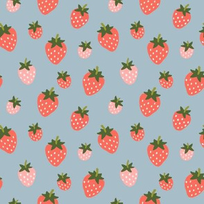 Strawberries on Powder Blue-small