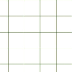 windowpane grid 4" hunter green