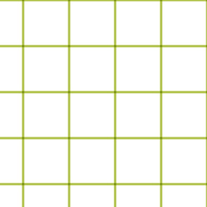 windowpane grid 4" lime green