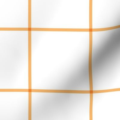 windowpane grid 4" mango orange