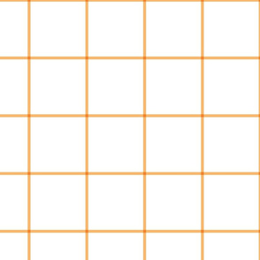 windowpane grid 4" mango orange