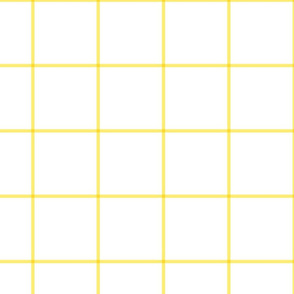 windowpane grid 4" lemon yellow