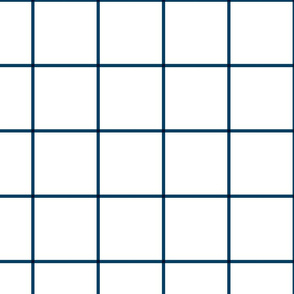 windowpane grid 4" navy blue