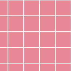 windowpane grid 4" berry cream reversed