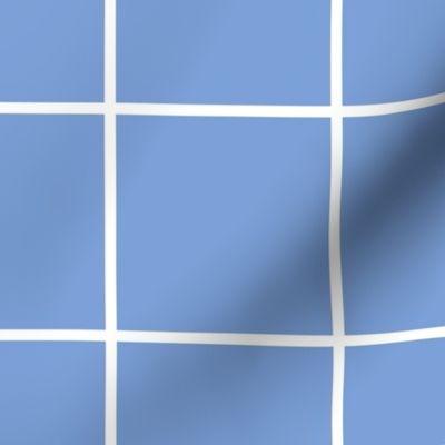 windowpane grid 4" cornflower blue reversed
