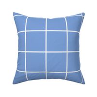 windowpane grid 4" cornflower blue reversed