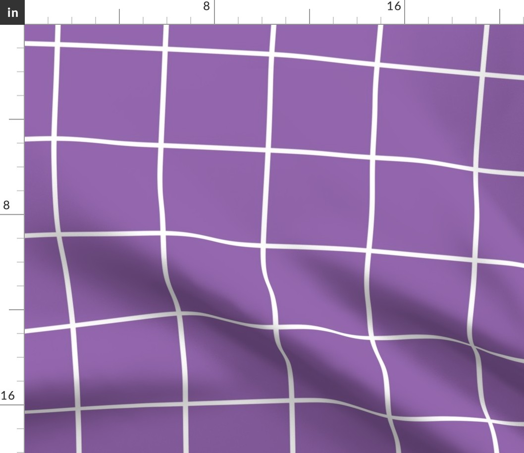windowpane grid 4" amethyst purple reversed