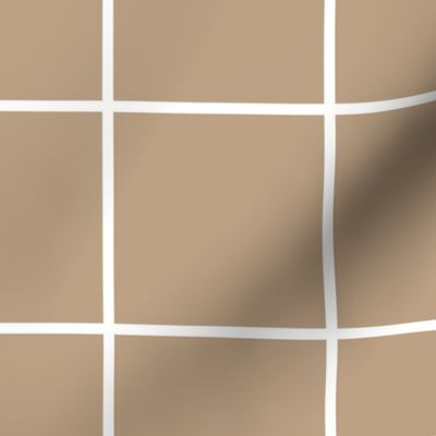 windowpane grid 4" tan reversed