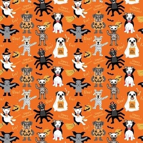 Dog Halloween Costume Party - Dark Orange, Small Scale