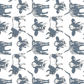 Year of the ox blue gray 8x8 sideways