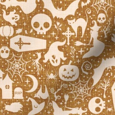 Halloween Night - bone/pumpkin