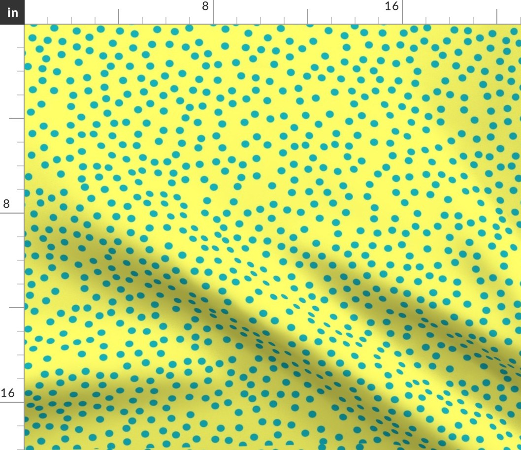 Teal Dots on Yellow 2021