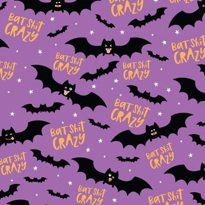 Bat Shit Crazy - Purple/Orange, Large Scale