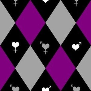 Asexual Pride Harlequin