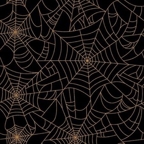 Spiderwebs- pumpkin/black