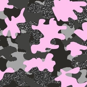 Pink and glitter military pattern