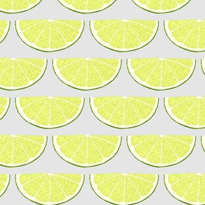 Quarter Lime Light Gray Background