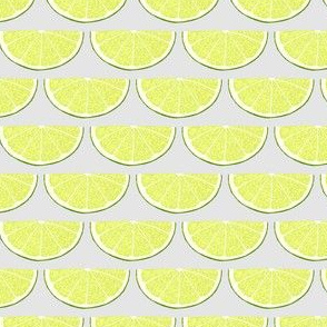 Quarter Lime Light Gray Background