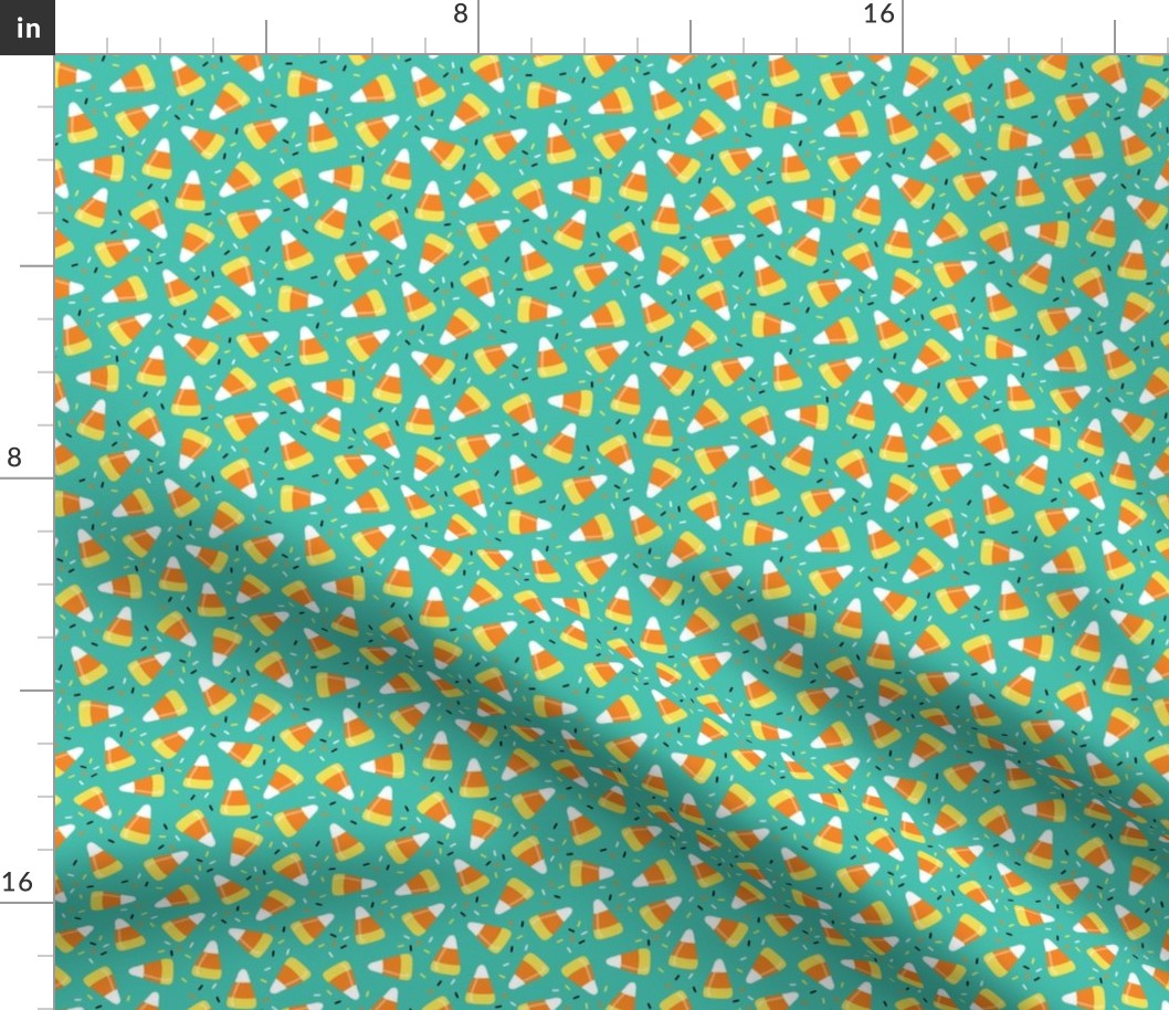 Candy Corn Sprinkle - Aqua, Small Scale