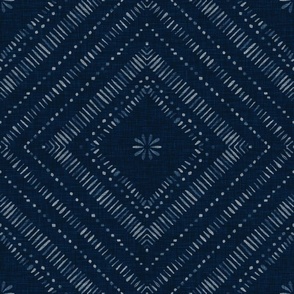 Tribal Diamand Geo - Denim Blue