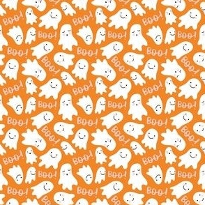 Cute Lil Ghosts - Orange and Pink, Small Scale