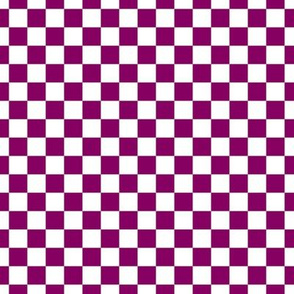 Checker Pattern - Rich Plum and White