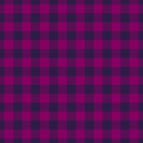 Gingham Pattern - Rich Plum and Deep Violet