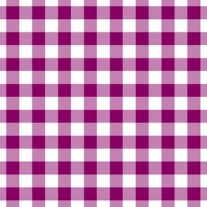 Gingham Pattern - Rich Plum and White