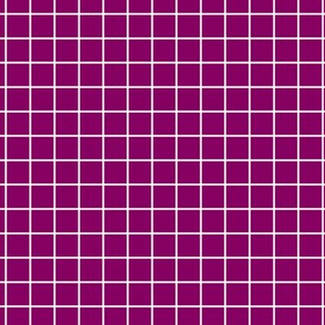 Grid Pattern - Rich Plum and White