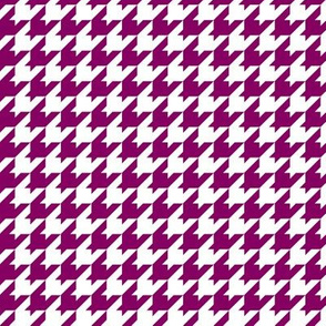 Houndstooth Pattern - Rich Plum and White