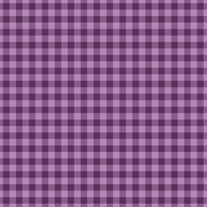 Small Gingham Pattern - Plum and Dusty Lilac