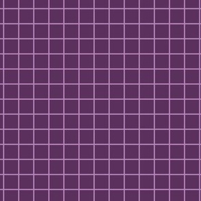 Grid Pattern - Plum and Dusty Lilac